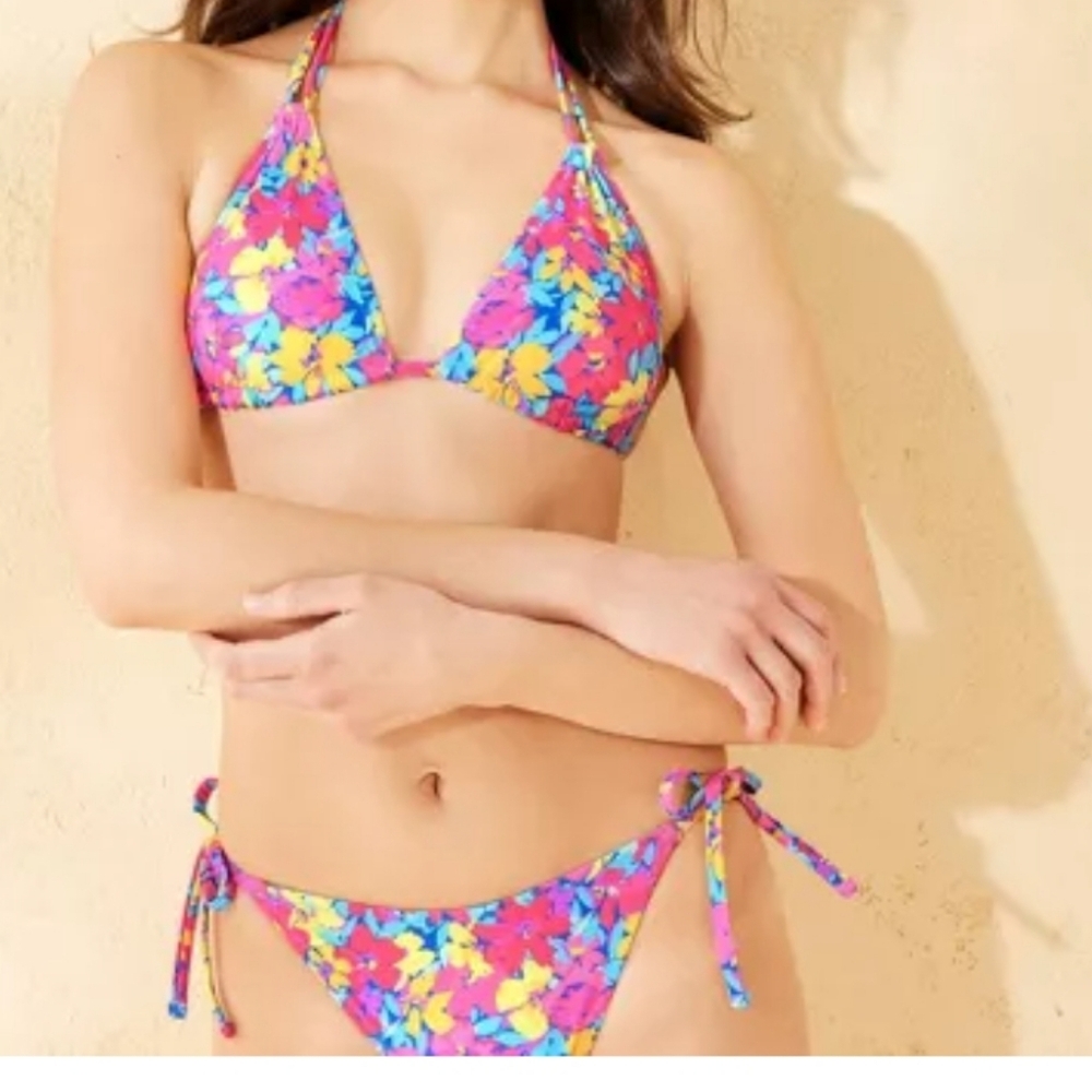 Wild Fable Reversible Slider Top Floral Bikini Set, Size Med - Picture 5 of 10